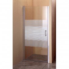 Стеклянные душевые двери 90 х 185 см Sansa SH-706 (стекло прозрачное-lines 6 мм)