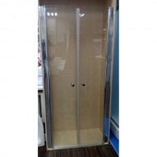 Душевая дверь в нишу распашная двух дверная 100х190 см tlantis ACB-30-100 2 створки (прозрачное стекло)