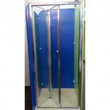 Душевая дверь в нишу раздвижная (гармошка) 100х190 см Atlantis ZDM-100-2 прозрачное стекло