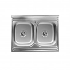 Кухонная мойка из нержавеющей стали Platinum САТИН 8060D (0,7/180 мм)