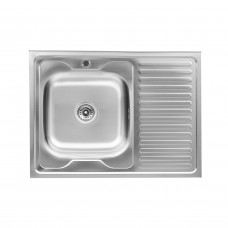 Кухонна мийка із нержавіючої сталі Platinum САТИН 8060 L (0.5/160 мм)
