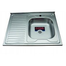 Кухонна мийка із нержавіючої сталі Platinum САТИН 8060 R (0,5/160 мм)