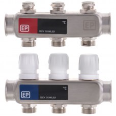 Коллекторный блок с термостат. клапанами EUROPRODUCT EP.S1100-03 1"x3 (EP4990)