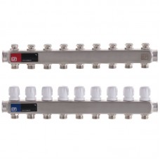 Коллекторный блок с термостат. клапанами EUROPRODUCT EP.S1100-09 1"x9 (EP4996)