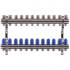 Коллекторный блок с термостатическими клапанами KOER KR.1100-12 1”x12 WAYS (KR2638)