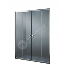 Душевые двери в нишу стеклянные раздвижные 160 см WIZ на 4 секции (стекло матовое)