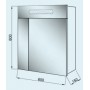Зеркальный шкаф в ванную комнату с подсветкой 60 см ЮВВИС Марко Z-60 светильник LED